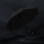 Premium recycled rPET umbrella, automatic opening, Ø130, Swiss Peak black colour