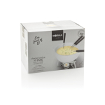 Ceramic cheese fondue set, candle heating, 750ml white colour