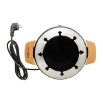 Electric fondue set, precise control, 8-person capacity black colour