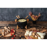 Electric fondue set, precise control, 8-person capacity black colour