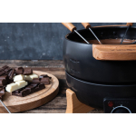 Electric fondue set, precise control, 8-person capacity black colour