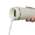 Recycled stainless steel thermal mug, 360° lid, 354ml white colour