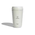 Recycled stainless steel thermal mug, 360° lid, 354ml white colour
