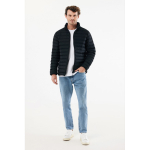 Men’s recycled polyester padded jacket, casual fit, 70 g/m2 black colour