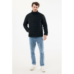 Men’s recycled polyester padded jacket, casual fit, 70 g/m2 black colour