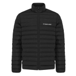 Men’s recycled polyester padded jacket, casual fit, 70 g/m2 black colour
