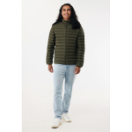 Men’s recycled polyester padded jacket, casual fit, 70 g/m2 khaki colour