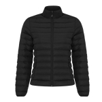 Women’s recycled polyester padded jacket, casual fit, 70 g/m2 black colour
