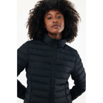 Women’s recycled polyester padded jacket, casual fit, 70 g/m2 black colour