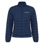 Women’s recycled polyester padded jacket, casual fit, 70 g/m2 navy-blue colour