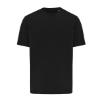 Unisex recycled cotton T-shirt, modern fit, 220 g/m2 black colour