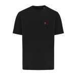 Unisex recycled cotton T-shirt, modern fit, 220 g/m2 black colour