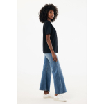 Unisex recycled cotton T-shirt, modern fit, 220 g/m2 black colour