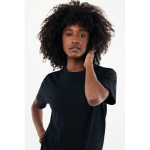 Unisex recycled cotton T-shirt, modern fit, 220 g/m2 black colour