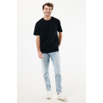 Unisex recycled cotton T-shirt, modern fit, 220 g/m2 black colour