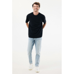 Unisex recycled cotton T-shirt, modern fit, 220 g/m2 black colour