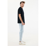 Unisex recycled cotton T-shirt, modern fit, 220 g/m2 black colour