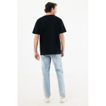 Unisex recycled cotton T-shirt, modern fit, 220 g/m2 black colour