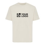 Unisex recycled cotton T-shirt, modern fit, 220 g/m2 beige colour