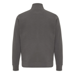 Unisex recycled cotton half-zip jumper, modern fit, 300 g/m2 matt silver colour