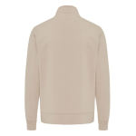 Unisex recycled cotton half-zip jumper, modern fit, 300 g/m2 camel colour