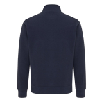 Unisex recycled cotton half-zip jumper, modern fit, 300 g/m2 navy-blue colour