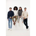 Unisex recycled cotton half-zip jumper, modern fit, 300 g/m2 navy-blue colour