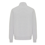 Unisex recycled cotton half-zip jumper, modern fit, 300 g/m2 heather light grey colour