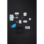 Recycled polyester first aid kit, with accessories black colour