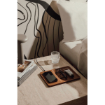 Eco wireless desk charger, organiser tray brown colour
