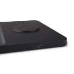 Eco wireless desk charger, organiser tray black colour
