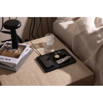 Eco wireless desk charger, organiser tray black colour