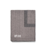 Elegant recycled polyester blanket, soft warm touch, 260 g/m2 grey colour