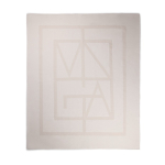 Elegant recycled polyester blanket, soft warm touch, 260 g/m2 off white colour