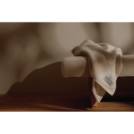 Elegant recycled polyester blanket, soft warm touch, 260 g/m2 off white colour