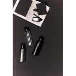 Recycled stainless steel thermal bottle, minimalist handle, 600ml black colour