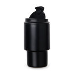 Recycled stainless steel takeaway mug, flip lid, 350ml black colour