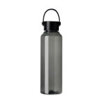 Recycled rPET bottle, minimalist design, steel lid, handle, 550ml black colour
