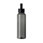 Recycled rPET bottle, minimalist design, steel lid, handle, 550ml black colour
