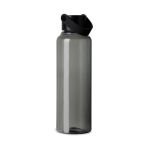 Recycled rPET bottle, minimalist design, steel lid, handle, 550ml black colour