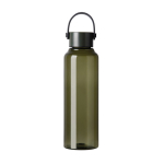 Recycled rPET bottle, minimalist design, steel lid, handle, 550ml green colour