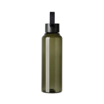 Recycled rPET bottle, minimalist design, steel lid, handle, 550ml green colour