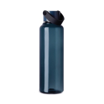 Recycled rPET bottle, minimalist design, steel lid, handle, 550ml navy-blue colour