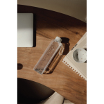 Recycled rPET bottle, modern functional design, leak-proof lid, 550ml transparent colour