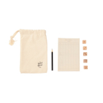 Yacht dice set, pine wood, notepad, pen, pouch brown colour