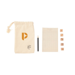 Yacht dice set, pine wood, notepad, pen, pouch brown colour