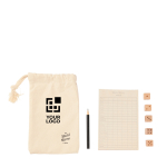 Yacht dice set, pine wood, notepad, pen, pouch brown colour