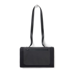 Recycled polyester picnic blanket, waterproof fleece lining black colour