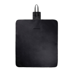 Recycled polyester picnic blanket, waterproof fleece lining black colour