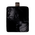 Recycled polyester picnic blanket, waterproof fleece lining black colour